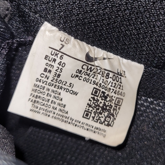 Black Nike Air Force One, Unisex, Men Size 7 Women Size 9, Cw2288-001 - Picture 12 of 12